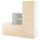 SMÅSTAD / PLATSA - Storage combination, white/birch, 180x57x181 cm