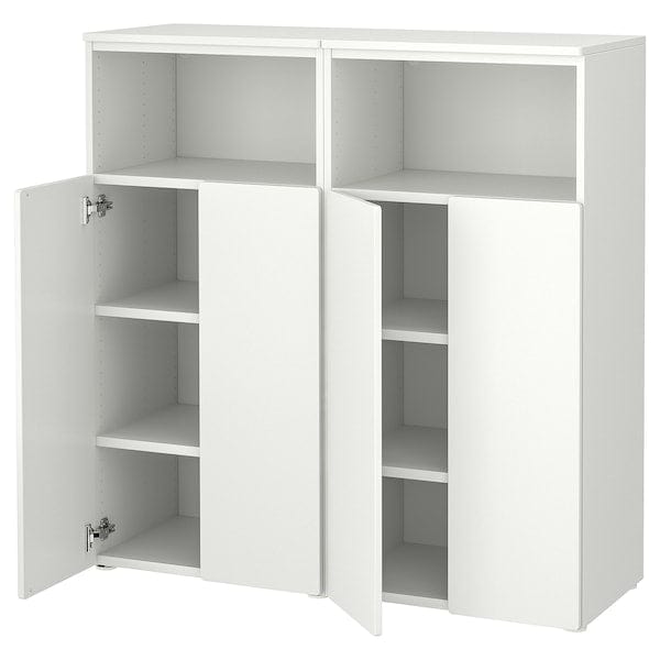 Ikea SMÅSTAD / PLATSA - Storage combination, white/white with 6 shelves, 120x42x123 cm