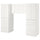SMÅSTAD / PLATSA - Storage combination, white/white, 240x57x181 cm