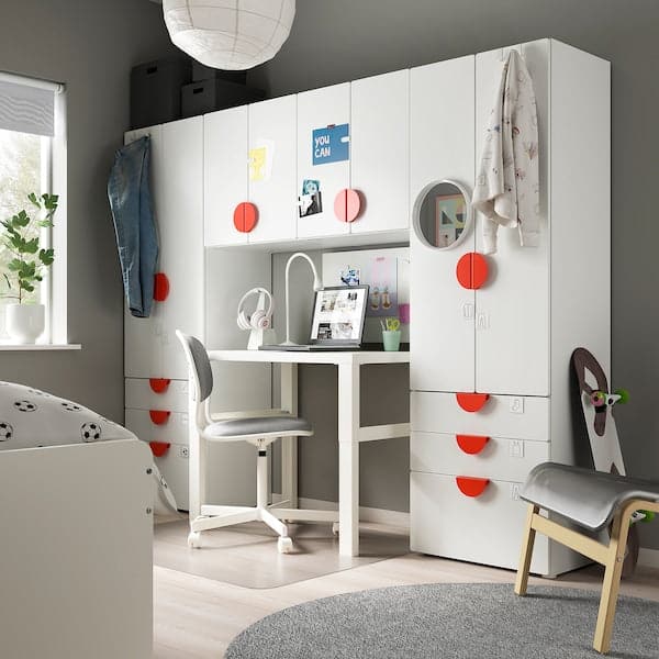 SMÅSTAD / PLATSA - Storage combination, white/white, 240x42x181 cm - best price from Maltashopper.com 89428999
