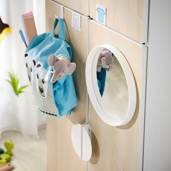 SMÅSTAD / PLATSA - Wardrobe, white birch/with 2 clothes rails, 60x57x181 cm - best price from Maltashopper.com 19430482