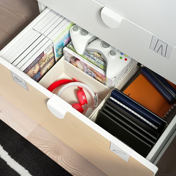 Ikea SMÅSTAD / PLATSA - Wardrobe, white/birch with 4 drawers, 60x42x181 cm