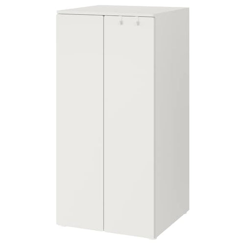 SMÅSTAD / PLATSA - Wardrobe, white/white, 60x57x123 cm