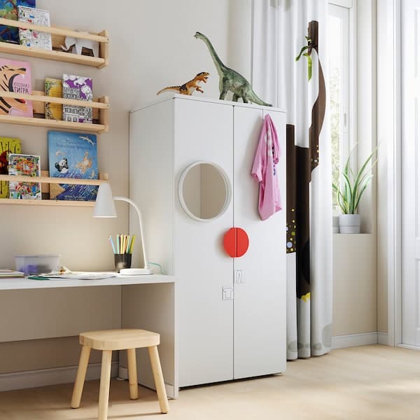 SMÅSTAD / PLATSA - Wardrobe, white/white, 60x42x123 cm - best price from Maltashopper.com 89426146