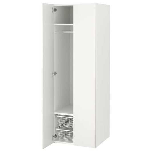 Ikea SMÅSTAD / PLATSA - Wardrobe, white/white, 60x57x181 cm