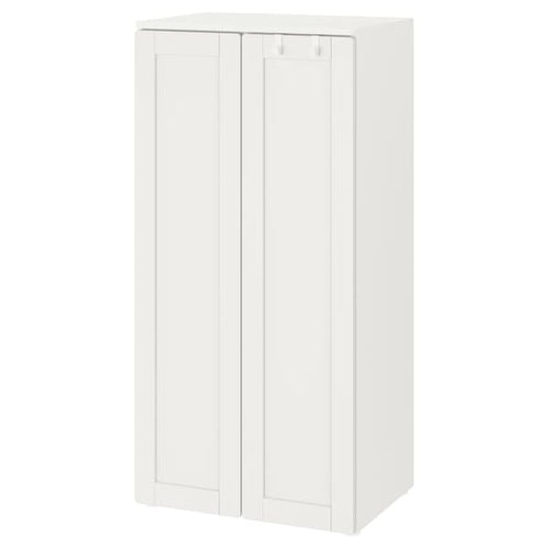 SMÅSTAD / PLATSA - Wardrobe, white/with frame, 60x42x123 cm