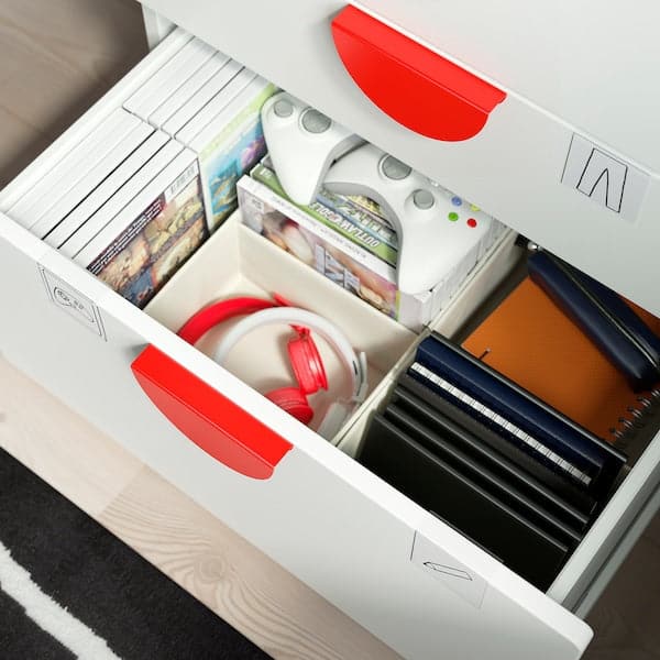 Ikea SMÅSTAD / PLATSA - Wardrobe, white grey/with 4 drawers, 60x42x181 cm