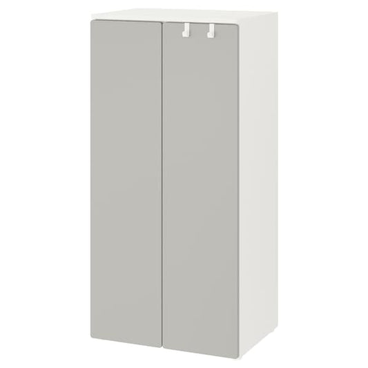 Ikea SMÅSTAD / PLATSA - Wardrobe, white/grey, 60x42x123 cm