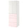 SMÅSTAD / PLATSA - Wardrobe, white pale pink/with 4 drawers, 60x42x181 cm