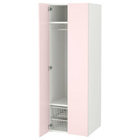 SMÅSTAD / PLATSA - Wardrobe, white/pale pink,60x57x181 cm - best price from Maltashopper.com 99549991