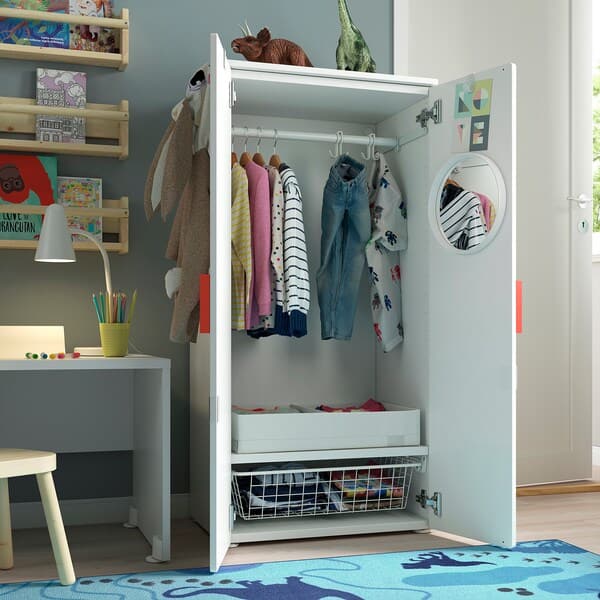 SMÅSTAD / PLATSA - Wardrobe, white/blackboard, 60x42x123 cm , 60x42x123 cm - best price from Maltashopper.com 89426194
