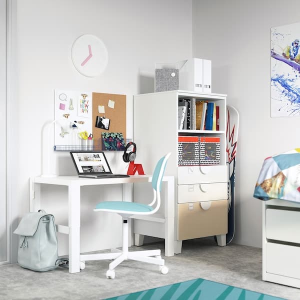 SMÅSTAD / PLATSA - Bookcase, white birch/with 3 drawers, 60x57x123 cm - Premium Armoires & Wardrobes from Ikea - Just €200.99! Shop now at Maltashopper.com