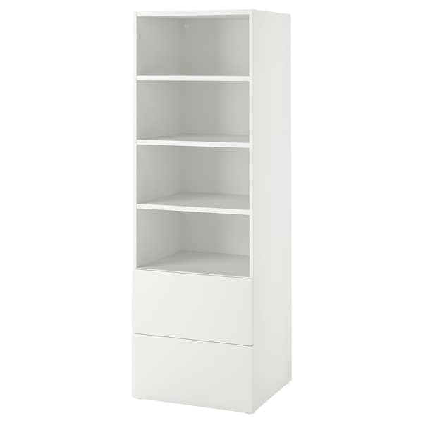 Ikea SMÅSTAD / PLATSA - Bookcase, white white/with 2 drawers, 60x57x181 cm