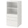SMÅSTAD / PLATSA - Bookcase, white white/with 3 drawers, 60x57x123 cm