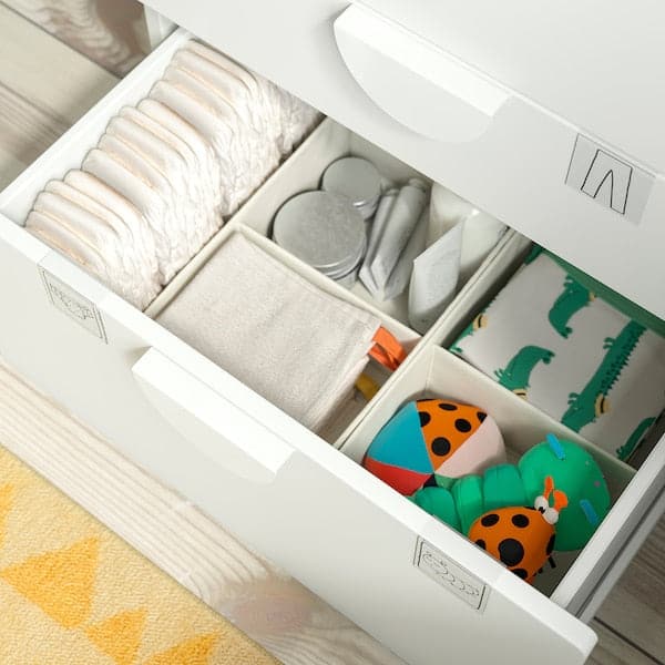 SMÅSTAD / PLATSA - Bookcase, white white/with 3 drawers, 60x42x123 cm - best price from Maltashopper.com 09420515