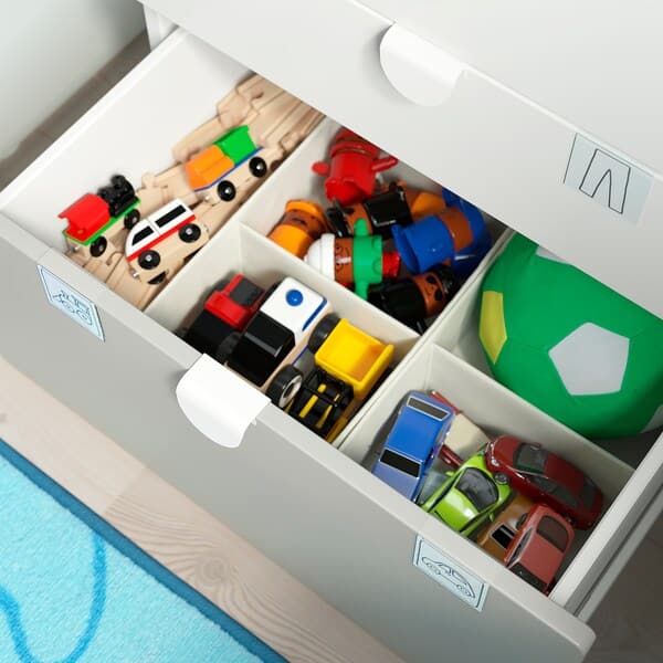SMÅSTAD / PLATSA - Bookcase, white grey/with 3 drawers, 60x42x123 cm - best price from Maltashopper.com 79420526