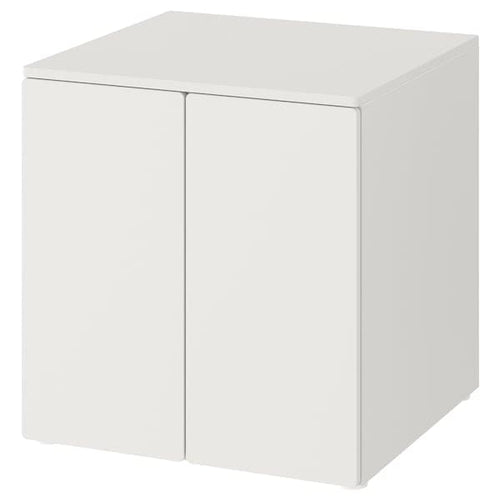 SMÅSTAD / PLATSA - Cabinet, white white/with 1 shelf, 60x57x63 cm