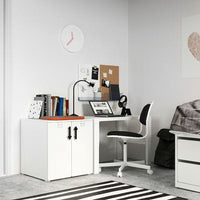 SMÅSTAD / PLATSA - Cabinet, white white/with 1 shelf, 60x57x63 cm - best price from Maltashopper.com 39389189