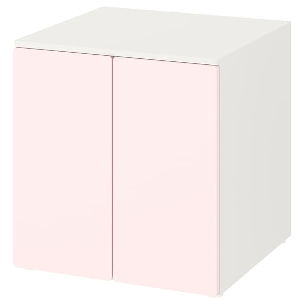SMÅSTAD / PLATSA - Cabinet, white pale pink/with 1 shelf, 60x57x63 cm - best price from Maltashopper.com 49389669