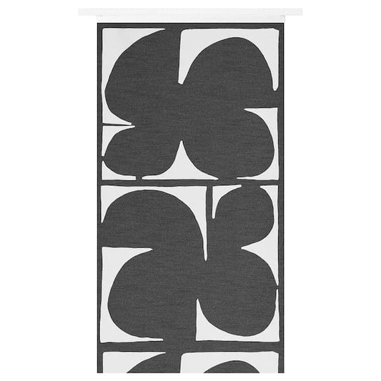 Ikea SMÅSTÄVMAL - Panel curtain, black/white, 60x305 cm