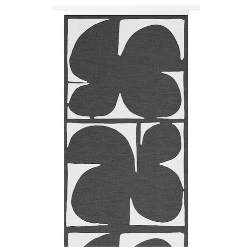 SMÅSTÄVMAL - Panel curtain, black/white, 60x305 cm