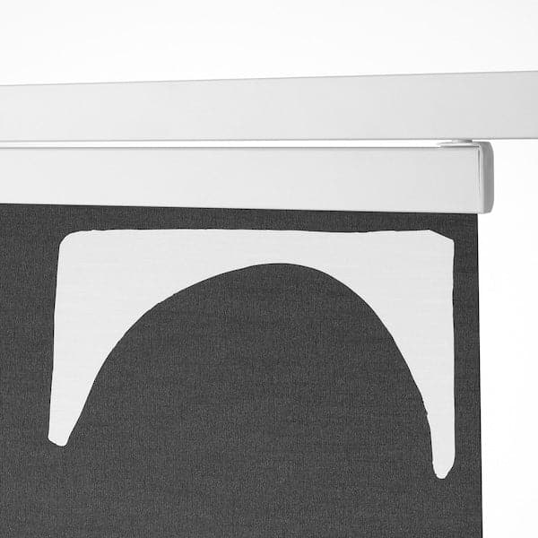 SMÅSTÄVMAL - Panel curtain, black/white, 60x305 cm - best price from Maltashopper.com 70566575