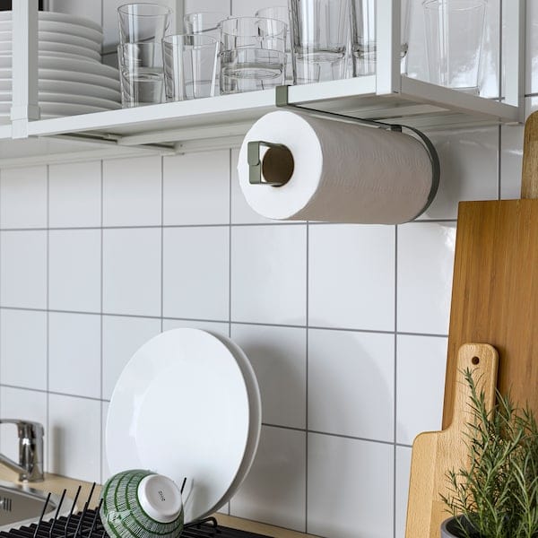Ikea SMÅTUNGA - Kitchen roll holder, grey-green