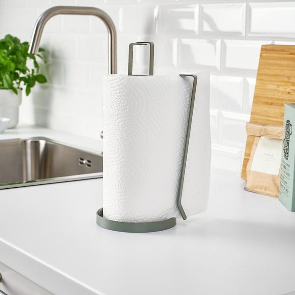 Ikea SMÅTUNGA - Kitchen roll holder, grey-green