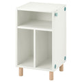 SMUSSLA bedside table/shelf unit, white, 35x59x32 cm