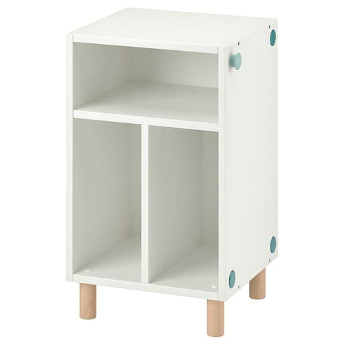 SMUSSLA - Bedside table/shelf unit, white