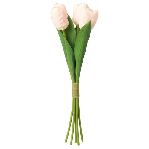 SMYCKA - Artificial bouquet, in/outdoor/Tulip light pink, 35 cm