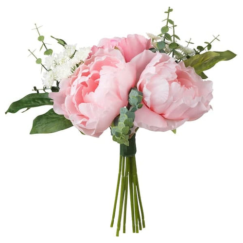 SMYCKA - Artificial bouquet, pink, 25 cm