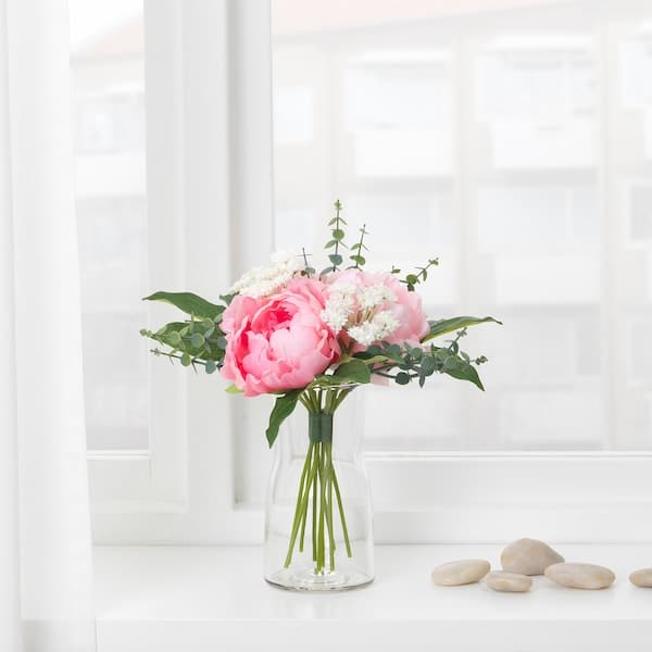 Ikea SMYCKA - Artificial bouquet, pink, 25 cm