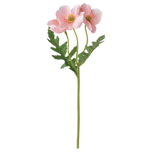 SMYCKA - Artificial flower, in/outdoor/Poppy pink, 27 cm