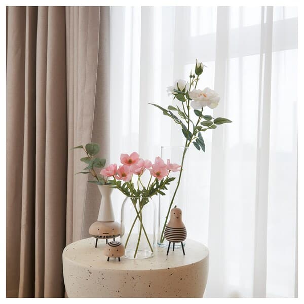Ikea SMYCKA - Artificial flower, in/outdoor/Rose white, 65 cm