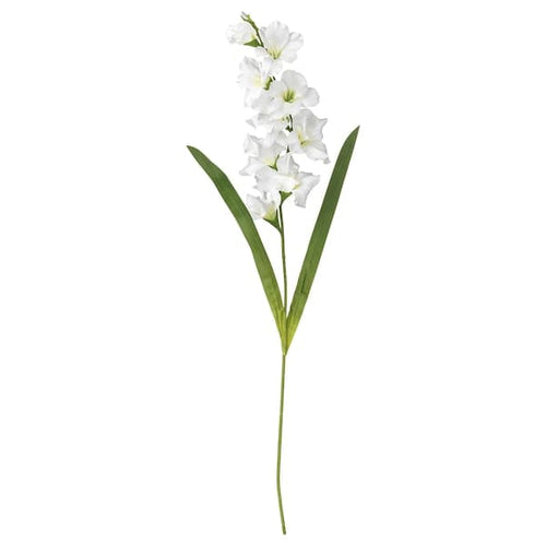 SMYCKA - Artificial flower, Gladiolus/white, 100 cm