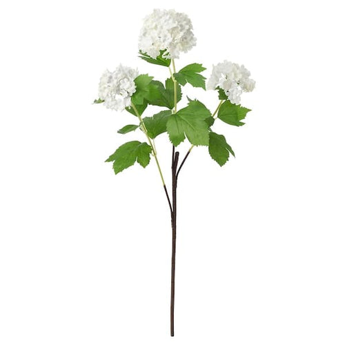 SMYCKA - Artificial flower, snowball/white, 60 cm