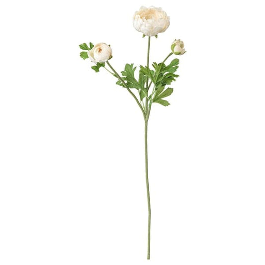 Ikea SMYCKA - Artificial flower, Ranunculus/white, 52 cm