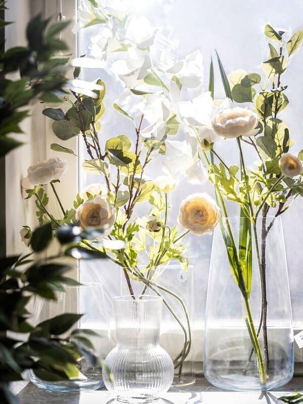 Ikea SMYCKA - Artificial flower, Ranunculus/white, 52 cm