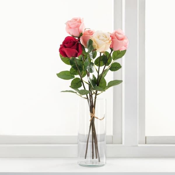 SMYCKA - Artificial flower, Rose/red