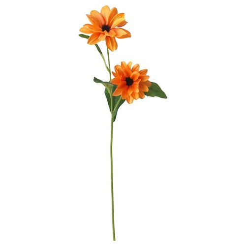 SMYCKA - Artificial flower, black-eyed susan/stem orange, 55 cm