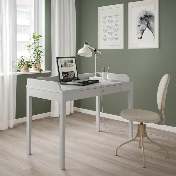 Ikea SMYGA - Desk, light grey, 122x60 cm