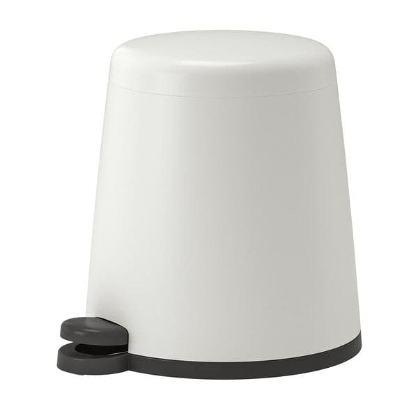 Ikea SNÄPP - Pedal bin, white ,