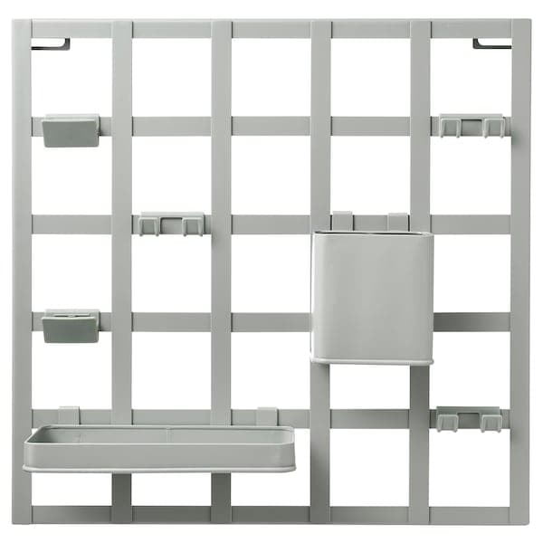 SNICKRA - 8-piece storage board set, grey-green, 38x38 cm - best price from Maltashopper.com 40518246