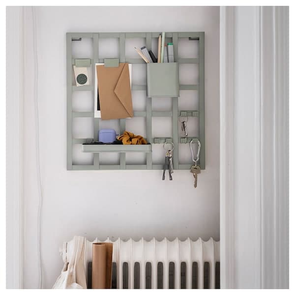 SNICKRA - 8-piece storage board set, grey-green, 38x38 cm - best price from Maltashopper.com 40518246