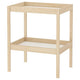 SNIGLAR changing table, beech/white, 72x53 cm