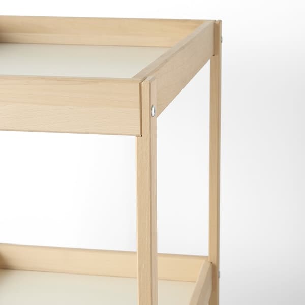 Ikea SNIGLAR - Changing table, beech/white, 72x53 cm