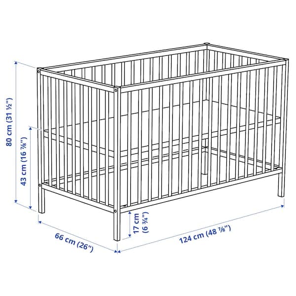 Ikea SNIGLAR - Cot, beech, 60x120 cm