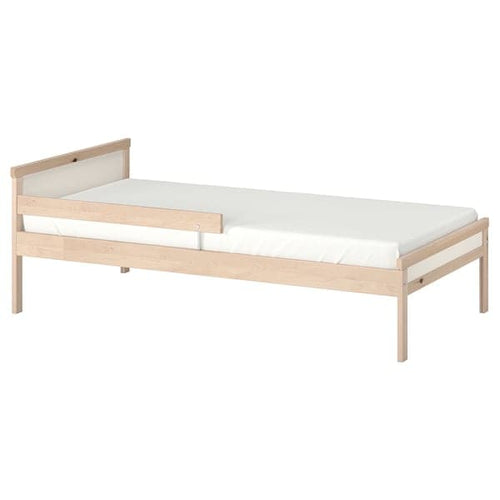 SNIGLAR - Bed frame with slatted bed base, beech, 70x160 cm