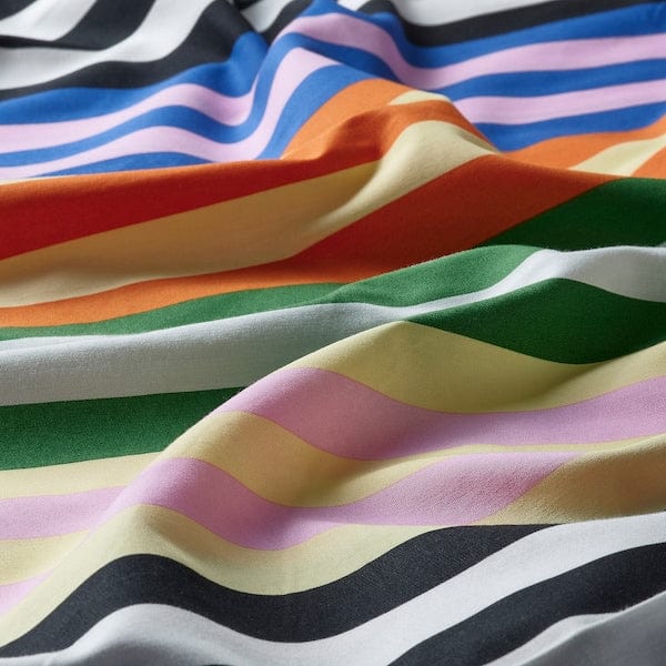 Ikea SNÖDROTTNING - Pillowcase, multicolour/striped, 50x80 cm